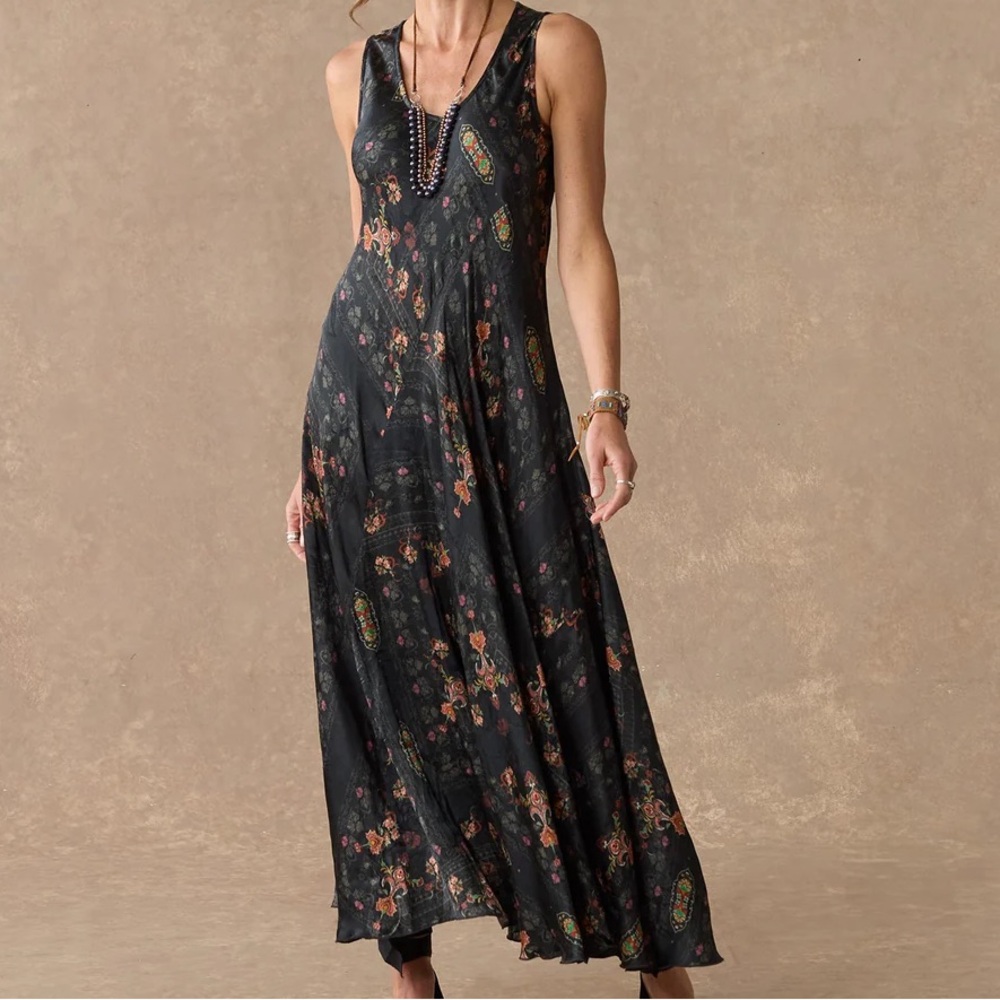 Johnny Was Silk Floral Dress